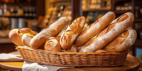 Sticker - bread, baguette in a bakery