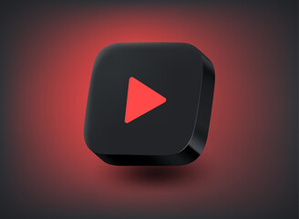 Poster - Internet player app concept. Vector 3d illustration