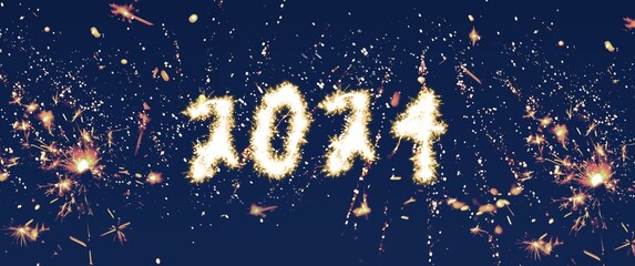 Sticker - Happy 2024 New Year holiday banner