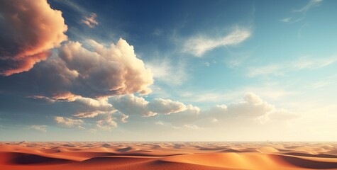 Wall Mural - beautiful desert dune hills at dramatic purple sunset