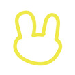 Hand draw rabbit avatar sketch icon Vector