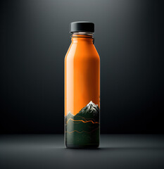 Wall Mural - green tea juice bottle mockup