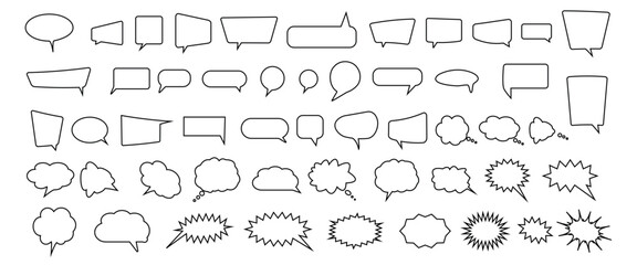 Wall Mural - collection of speech bubble icon vector illustration. talk or cloud speech bubbles.