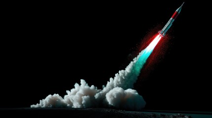 Wall Mural - image of a rocket launch