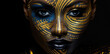 © ADDICTIVE STOCK - Generative AI-crafted image of a black woman with artistic golden makeup