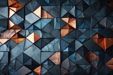 Aufkleber - A wall covered with a multitude of various shapes and sizes, creating an interesting visual display.