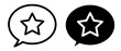 Chat bubble star icon
