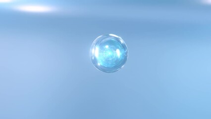 Wall Mural - liquid bubbles mixed create 3d nourishing therapy. macro shot's elements combine into a serum. the c