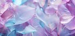 Extreme close-up of delicate flower petals, soft lavender purples and muted turquoise blues, in the style of botanical photography, depth of field, serene visuals, minimalistic simplicity,
