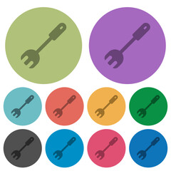 Poster - Salad fork spatula color darker flat icons