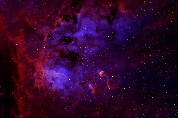 Wall Mural - red cosmic nebula. elements of this image furnished by nasa