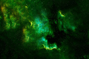 Wall Mural - green space nebula. elements of this image furnished by nasa