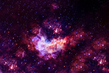 Wall Mural - beautiful cosmic nebula. elements of this image furnished by nasa