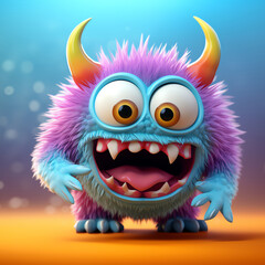 Wall Mural - adorable monster, AI generated