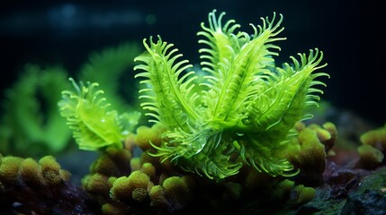 Wall Mural - Seaweed underwater on the seabed.