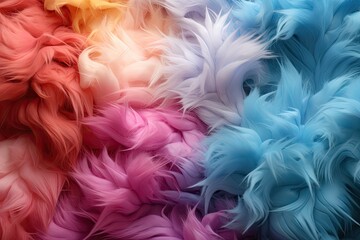 Poster - Colorful cotton background with color fabric and fluffy soft texture.