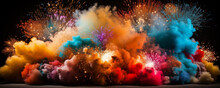 Firework Explosion In The Night Sky Celebrating Happy New Year Created By Ai