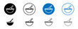 Porridge baby cereal line icon set. Baby food bowl vector illustration for UI designs.