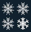 Decorative Christmas snowflakes vector set decoration isolated elements free