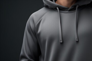 Wall Mural - Grey sport clothes hoodie mockup