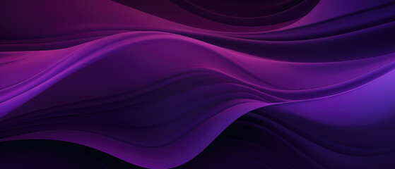 Wall Mural - Flowing purple waves creating a luxurious and dynamic abstract background.