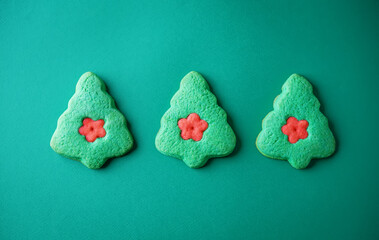 Wall Mural - Christmas holiday multicolored cookies