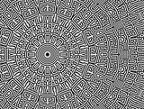 Fototapeta  - Kalejdoskop z etnicznych geometrycznych kształtów w czarno białej kolorystyce - tło