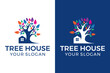 Tree House Logo, a neighborhood, protection, peace, growth, and care or concern to development, or some things that close with nature, ecological and environment Logo Design