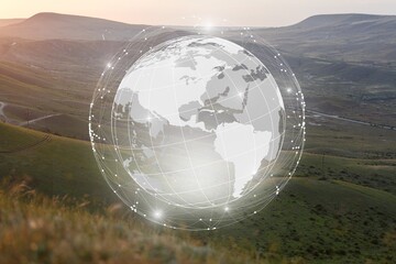 Wall Mural - ecological environmentally digital concept infographic
