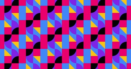 Wall Mural - psychedelic abstract loop background. modern animated geometric pattern or background. 4k resolution