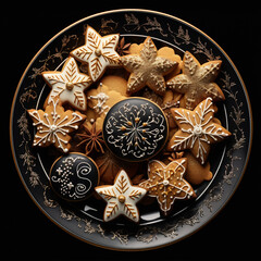 christmas cookies on a plate