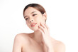 © kitthanes  - Beautiful young asian woman with clean fresh skin on white background, Face care, Facial treatment, Cosmetology, beauty and spa, Asian women portrait.