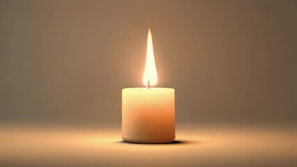 Wall Mural - Minimal animation of a flickering candle, creating a warm and soothing atmosphere.