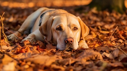 Wall Mural - dog in park