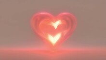 Minimal animation of love A simple but beautiful heart shape pulsates and glows, radiating warmth and tenderness in a minimalistic and elegant animation.