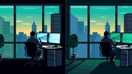 Concept vector illustration of business situation.