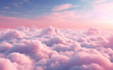 Fototapeta Niebo - A serene and ethereal scene of clouds over the sky