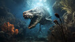 Mosasaurs, pre historic, Jurassic era, Dinosaur under water, 8K, 3D, sea monster