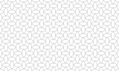 Wall Mural - grey outline swapped elongated hexagon seamless pattern. vector repeating texture.