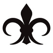 Fleur De Lis Line icon Black design element Vector illustration Isolated on white background