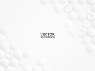 Wall Mural - Abstract. Hexagon white background. theme product display podium.  Vector.