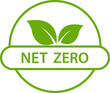 net zero carbon footprint icon emissions free no atmosphere pollution CO2 neutral stamp for graphic design, logo, website, social media, mobile app, UI