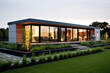 The minimalist modular home exterior design of modern architecture