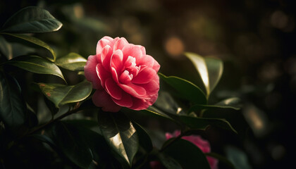 Poster - Vibrant bouquet of multi colored flowers in a formal garden generated by AI