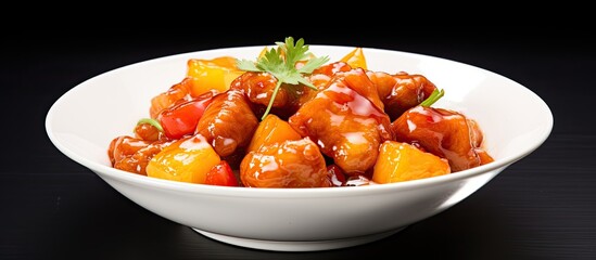 Wall Mural - Sweet and sour pork with lychee glaze