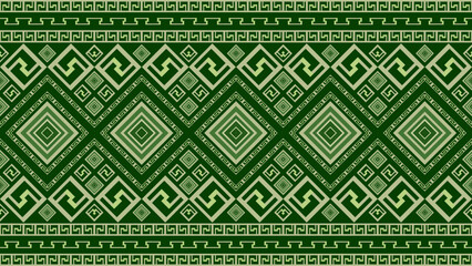 Wall Mural - seamless pattern green fabric 