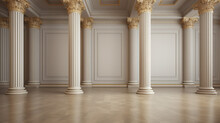 Column Interior Empty Room Law Or Government Background