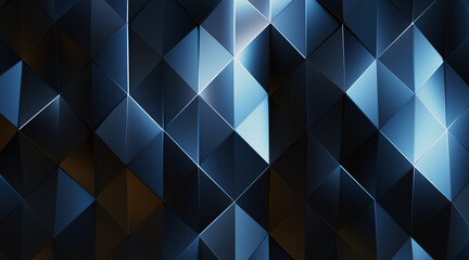 Wall Mural - Random shifted Wall background with tiles. Futuristic, triangle tile pattern Wallpaper with 3D. 3D Render