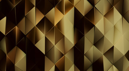 Wall Mural - Random shifted Wall background with tiles. Futuristic, triangle tile pattern Wallpaper with 3D. 3D Render
