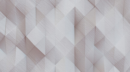 Wall Mural - Random shifted Wall background with tiles. Futuristic, triangle tile pattern Wallpaper with 3D. 3D Render